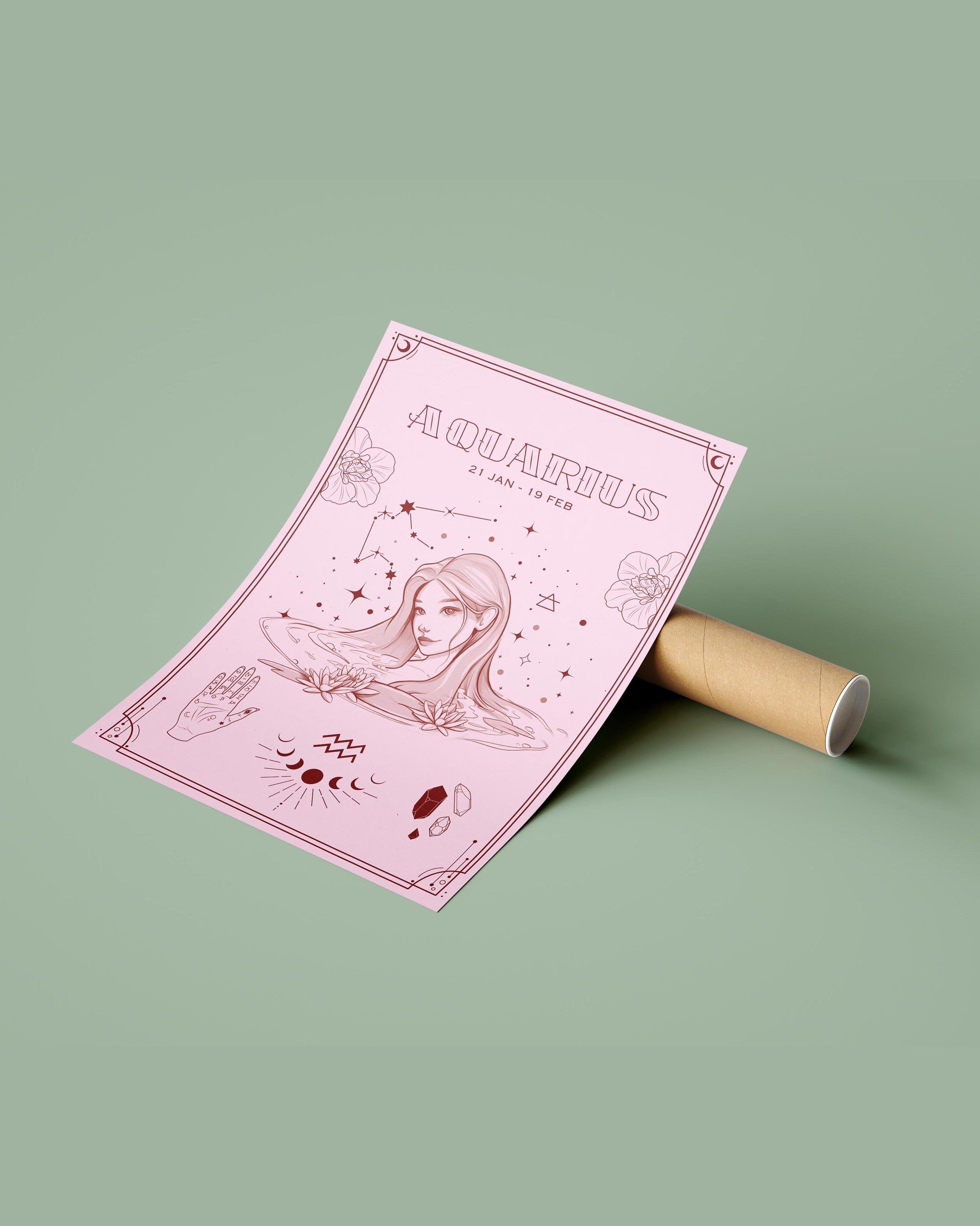 Aquarius Wall Art Print - plantsnobiety