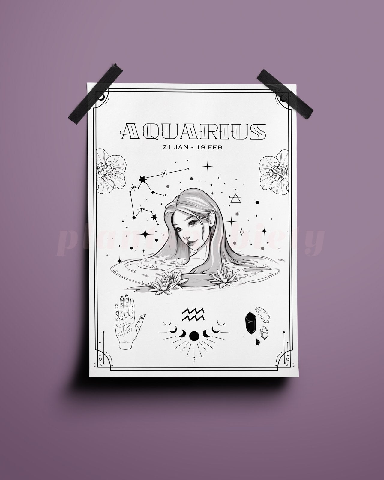 Aquarius Wall Art Print - plantsnobiety