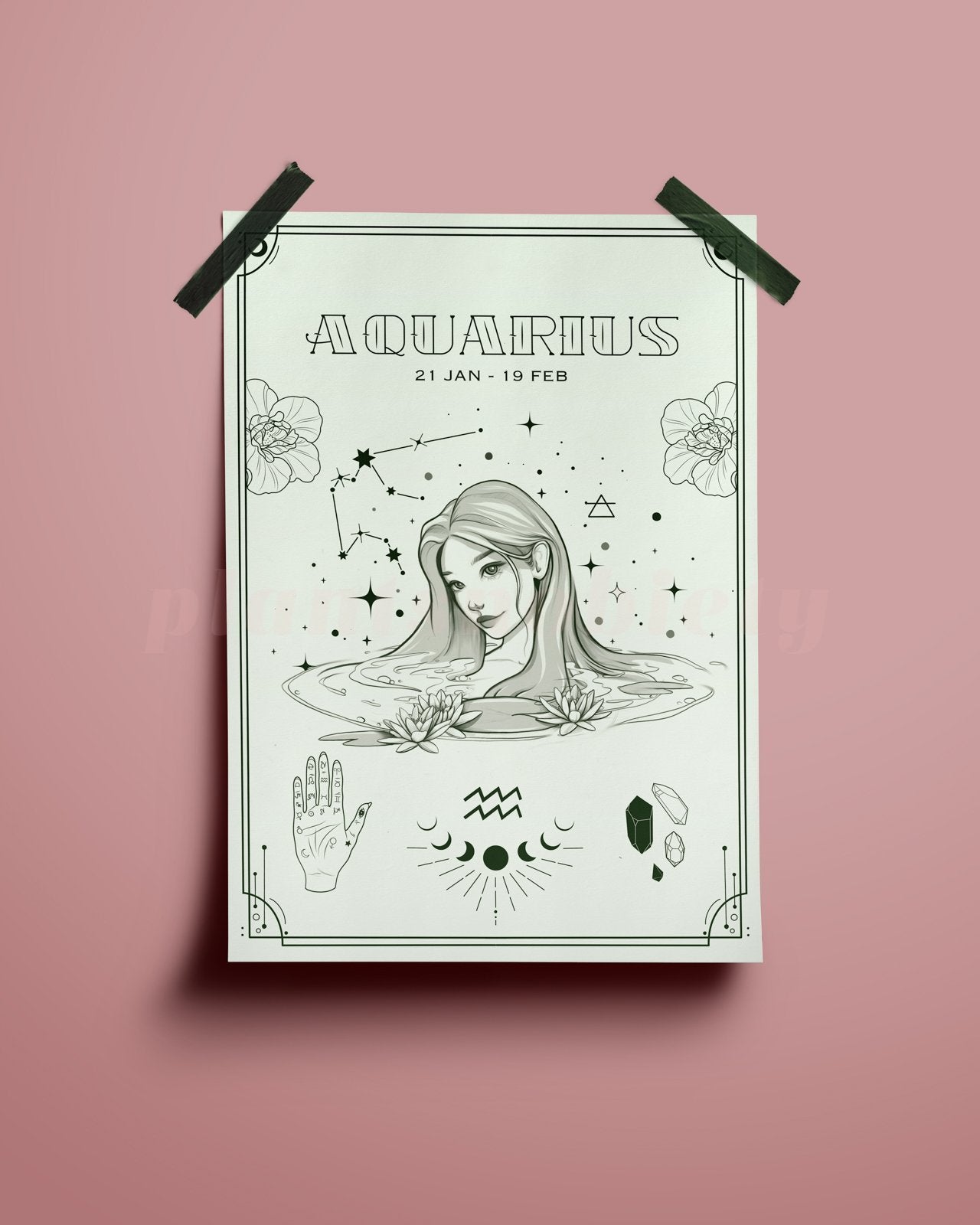 Aquarius Wall Art Print - plantsnobiety