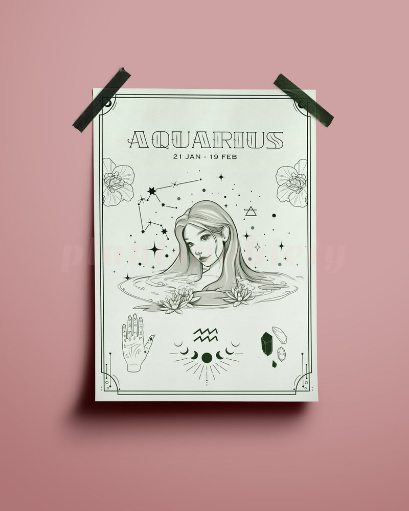 Aquarius Wall Art Print - plantsnobiety