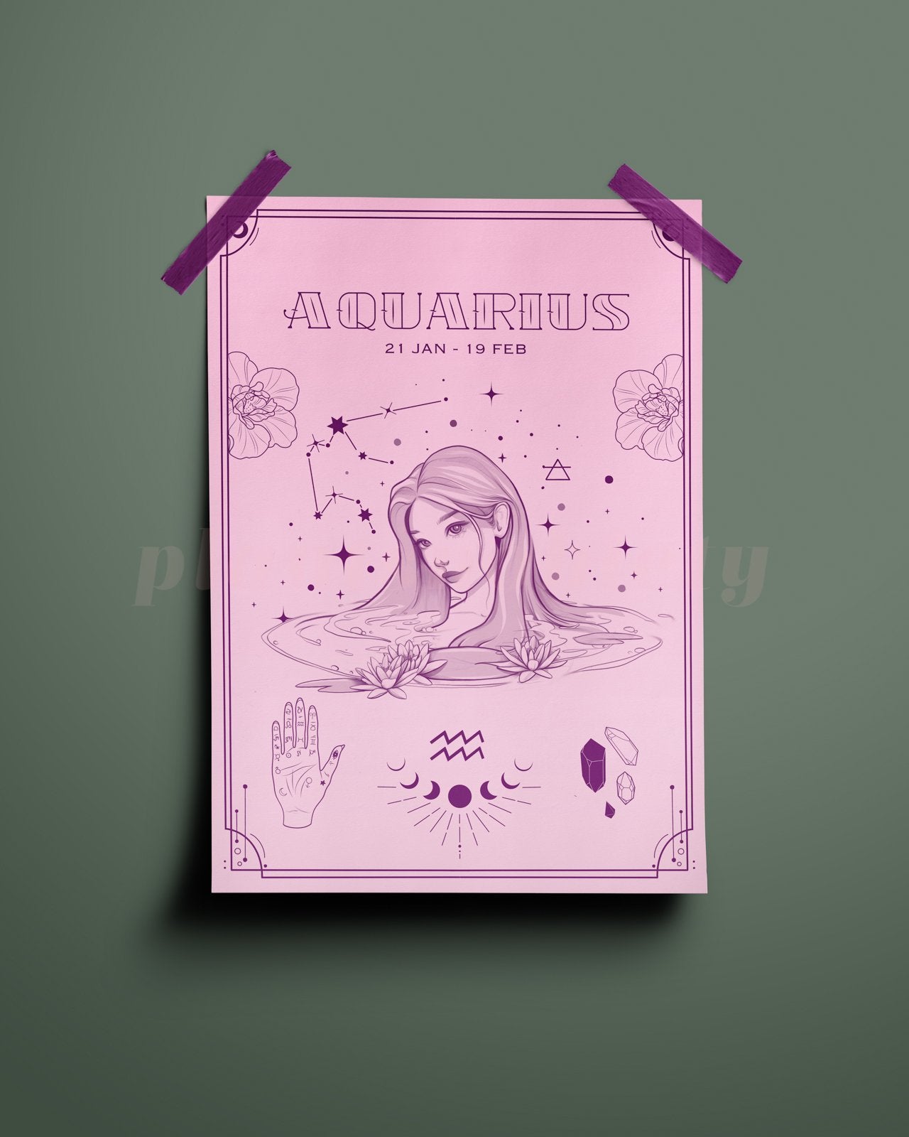 Aquarius Wall Art Print - plantsnobiety