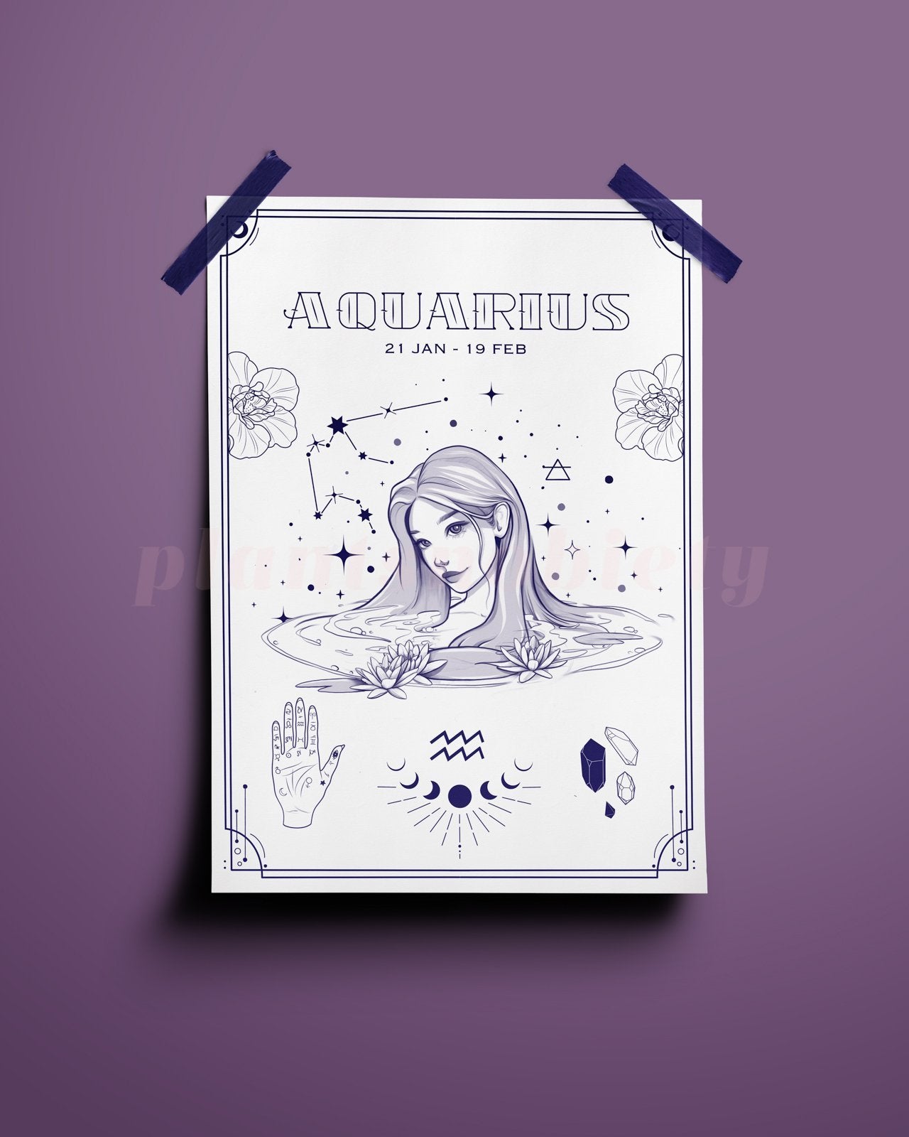 Aquarius Wall Art Print - plantsnobiety