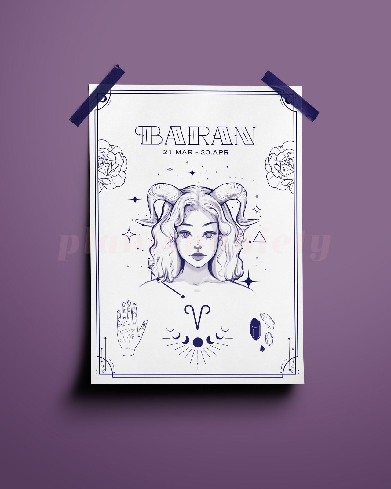 Aries Wall Art Print - plantsnobiety