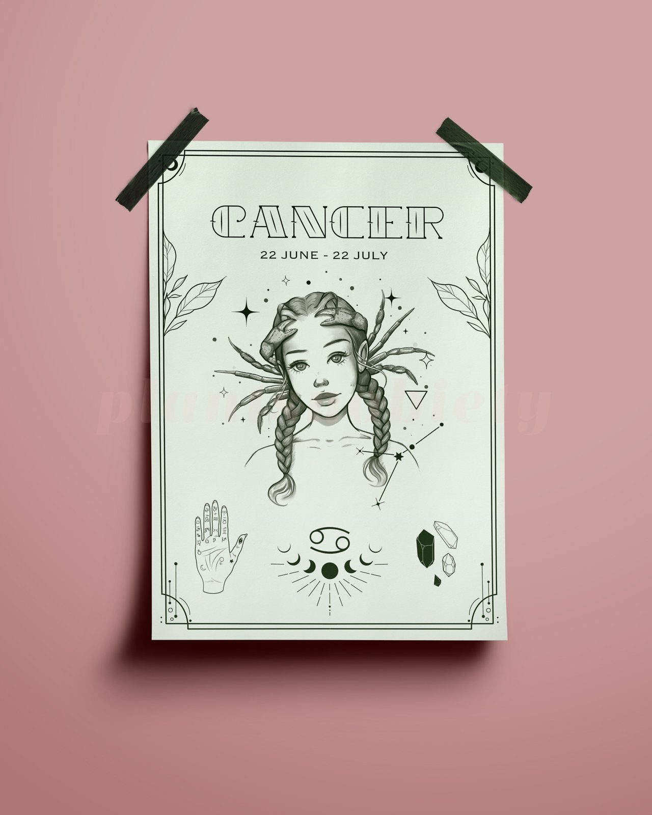 Cancer Wall Art Print - plantsnobiety