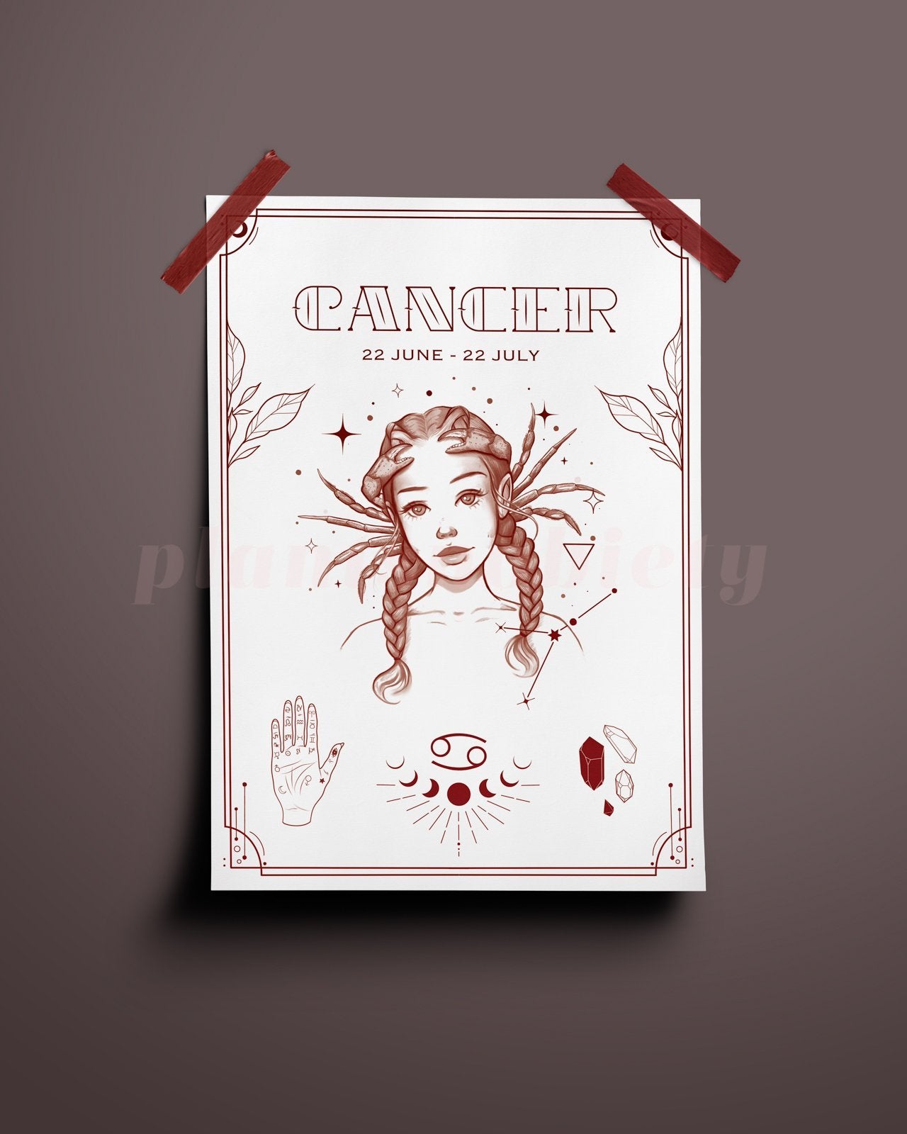 Cancer Wall Art Print - plantsnobiety