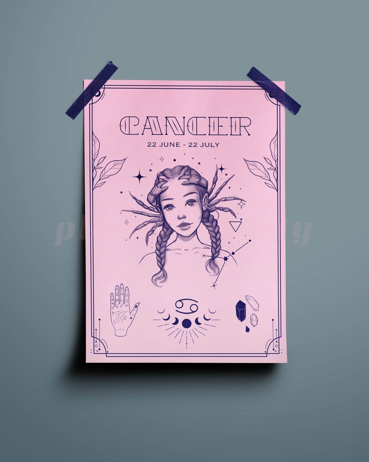 Cancer Wall Art Print - plantsnobiety