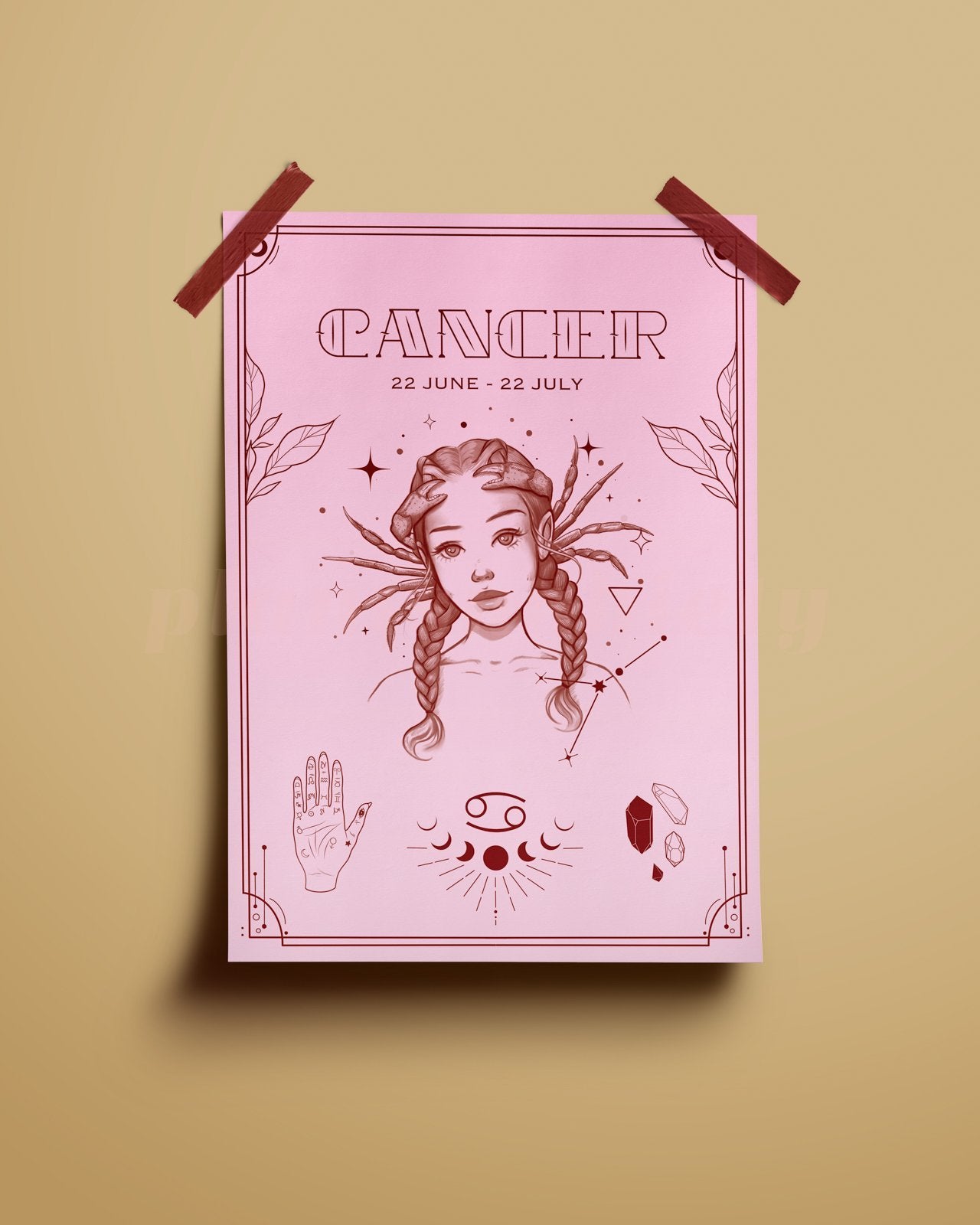 Cancer Wall Art Print - plantsnobiety