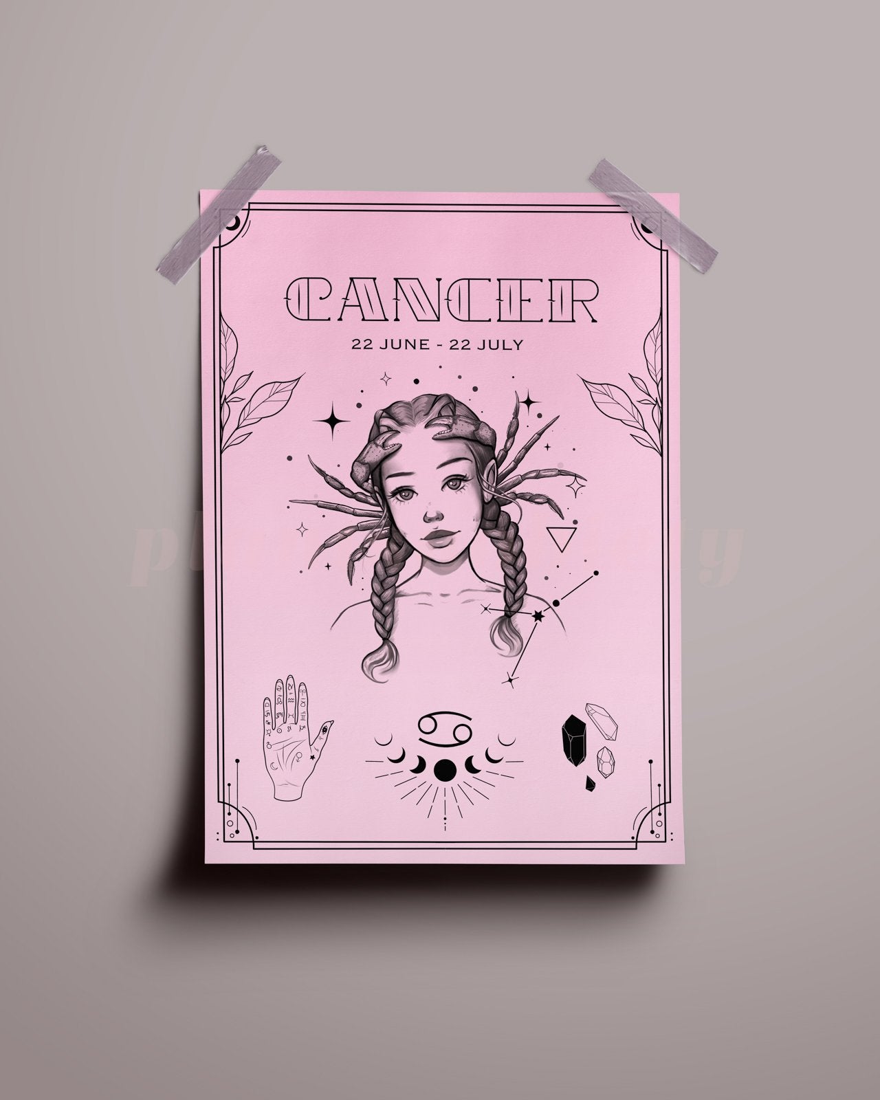 Cancer Wall Art Print - plantsnobiety