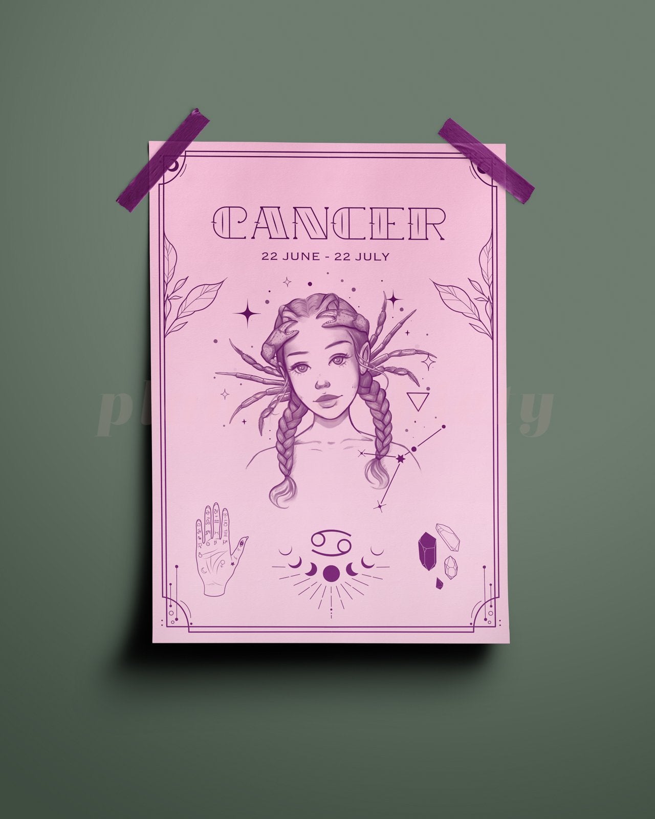 Cancer Wall Art Print - plantsnobiety