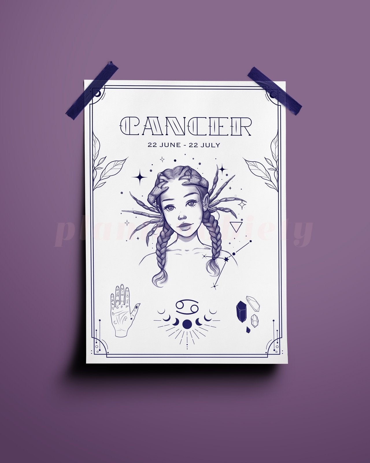 Cancer Wall Art Print - plantsnobiety