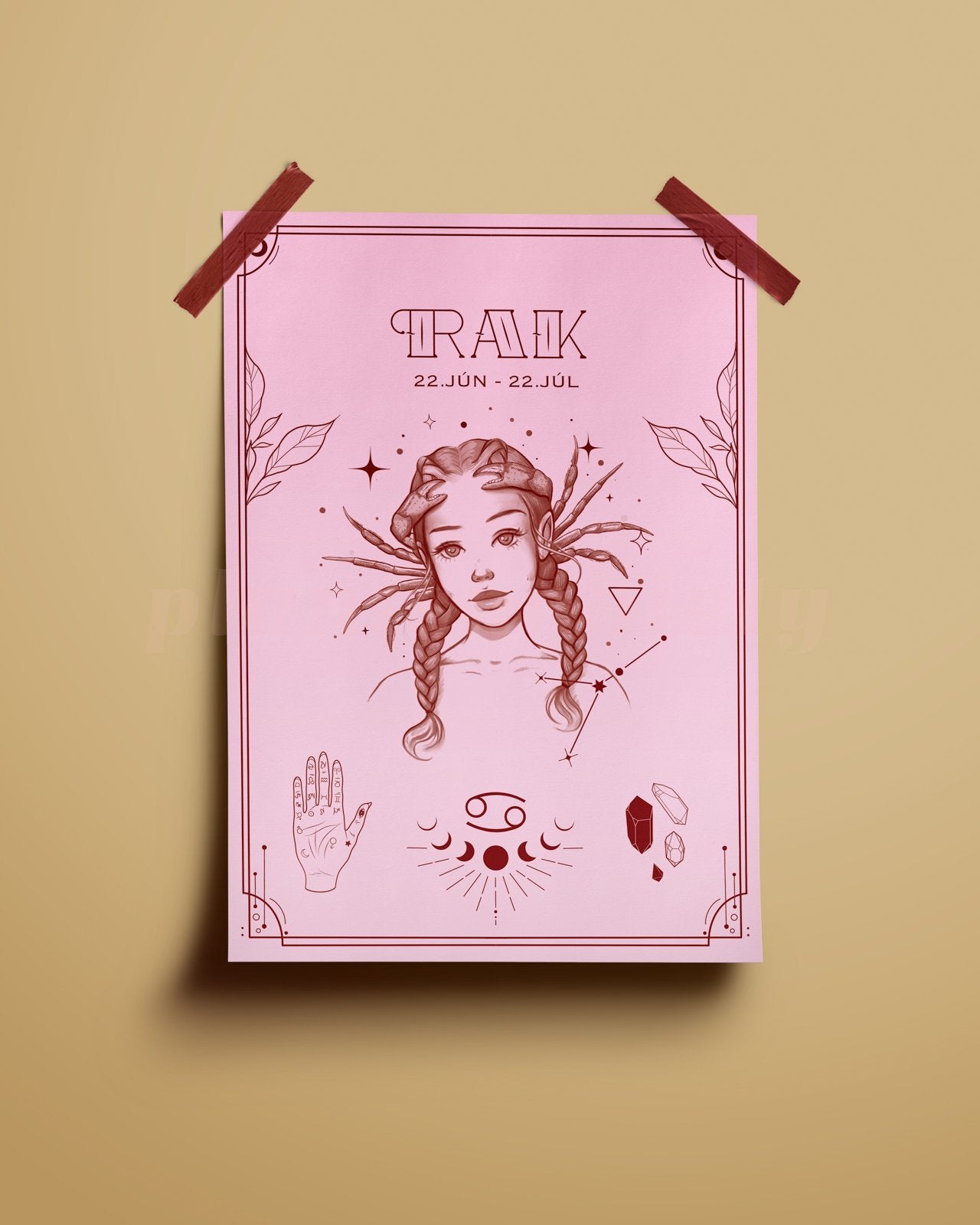 Cancer Wall Art Print - plantsnobiety