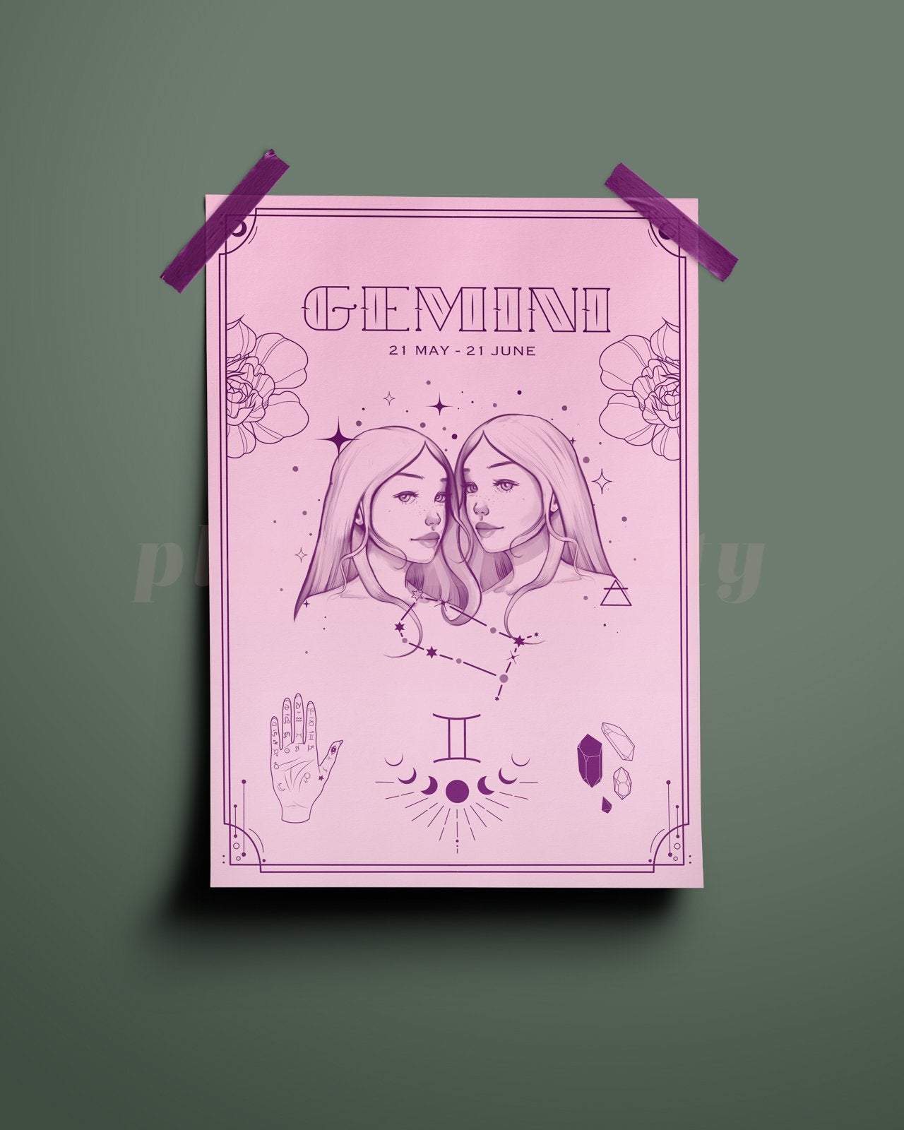 Gemini Wall Art Print - plantsnobiety