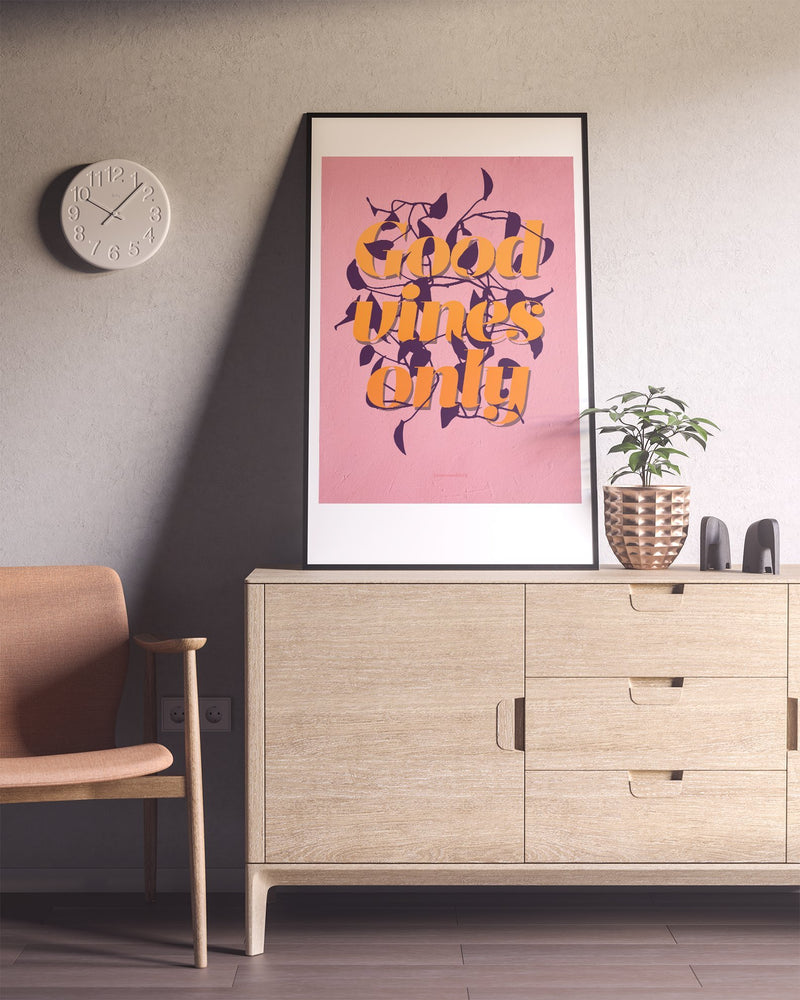 Good Vines Only Art Print - plantsnobiety