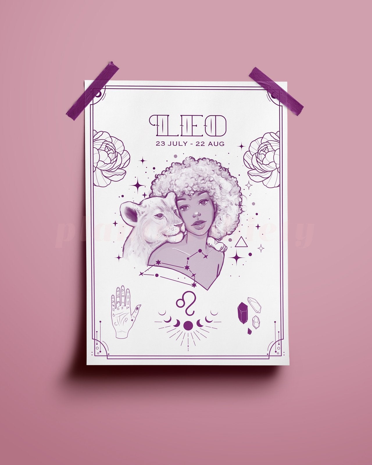 Leo Wall Art Print - plantsnobiety