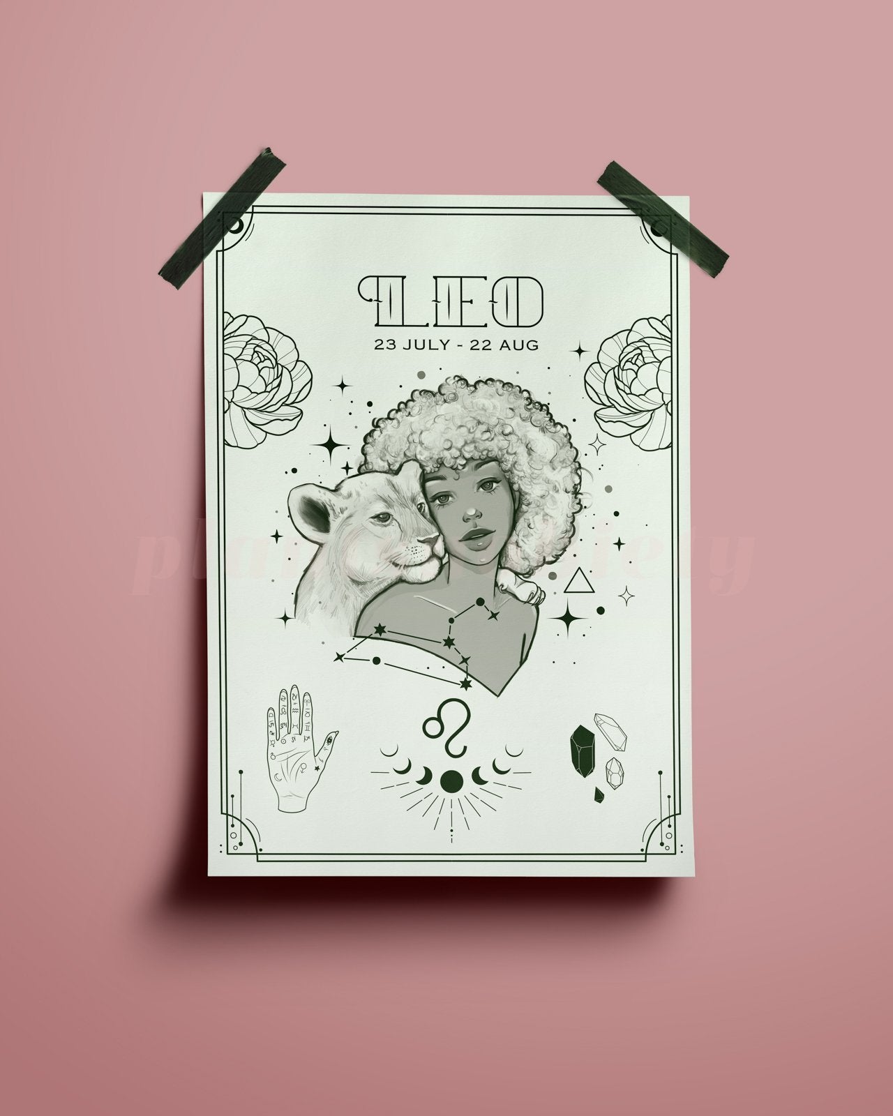 Leo Wall Art Print - plantsnobiety