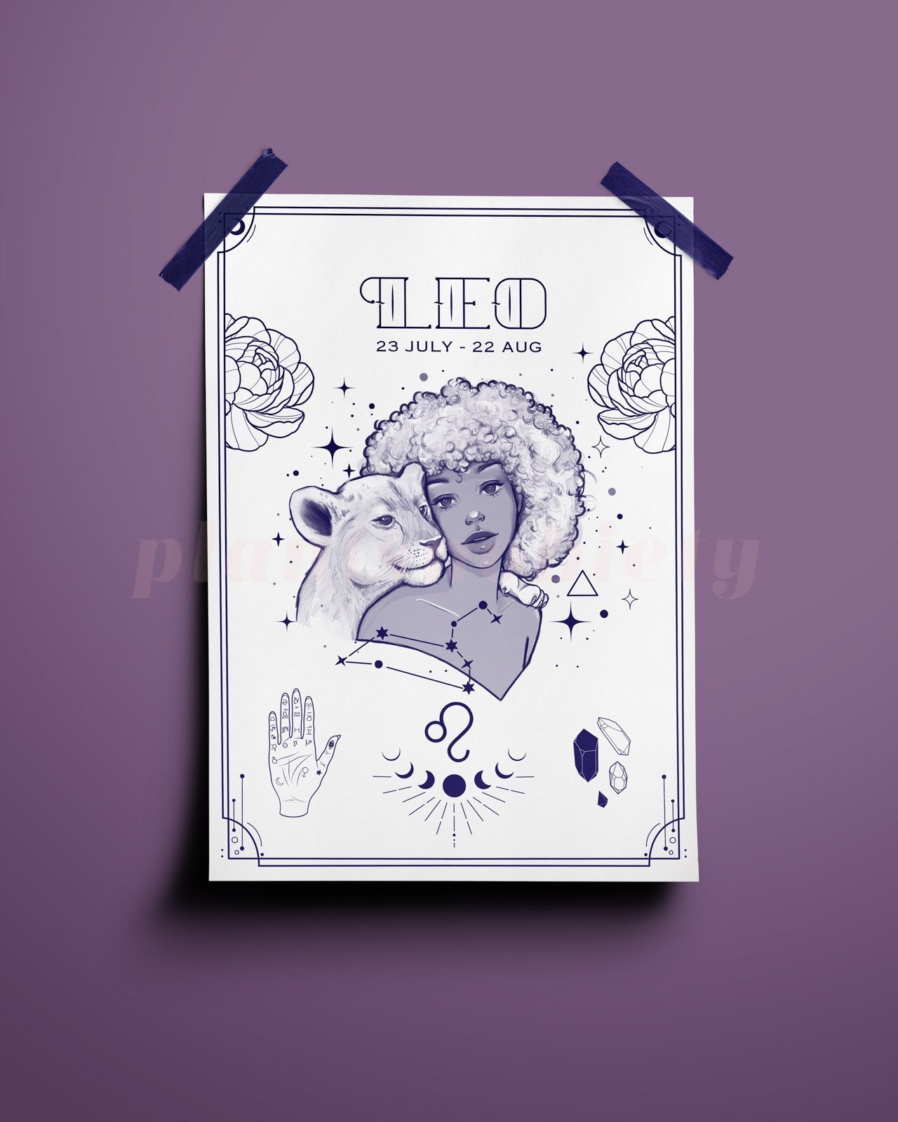 Leo Wall Art Print - plantsnobiety