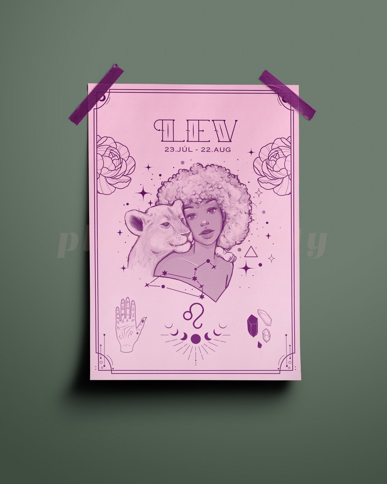 Leo Wall Art Print - plantsnobiety