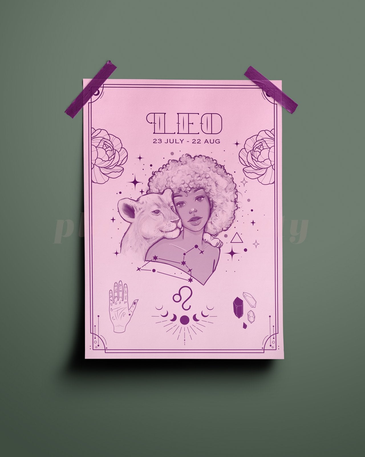 Leo Wall Art Print - plantsnobiety