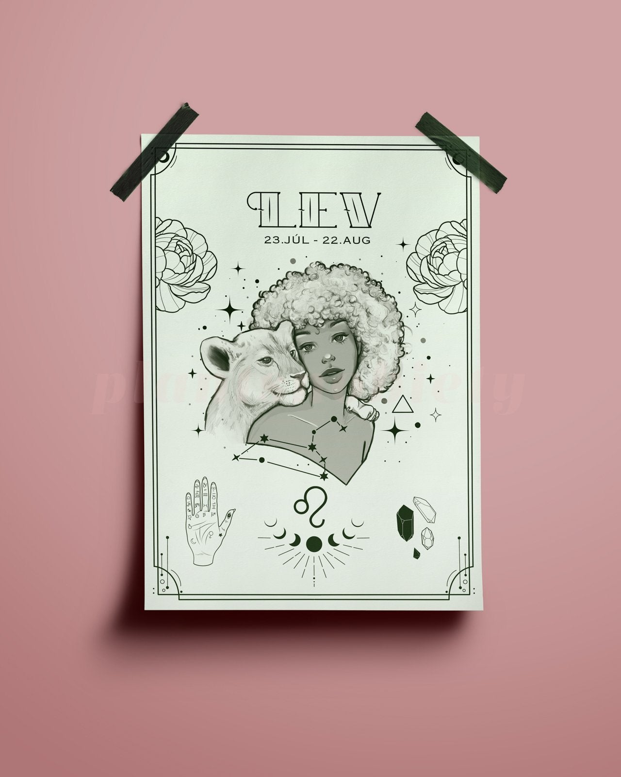 Leo Wall Art Print - plantsnobiety