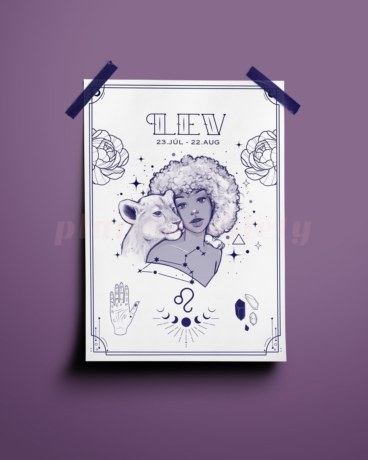 Leo Wall Art Print - plantsnobiety