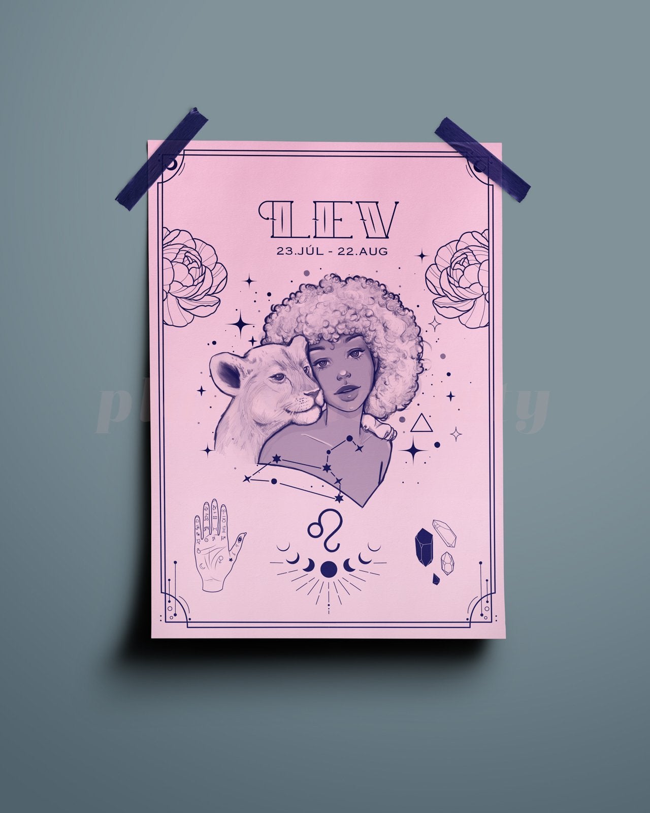 Leo Wall Art Print - plantsnobiety