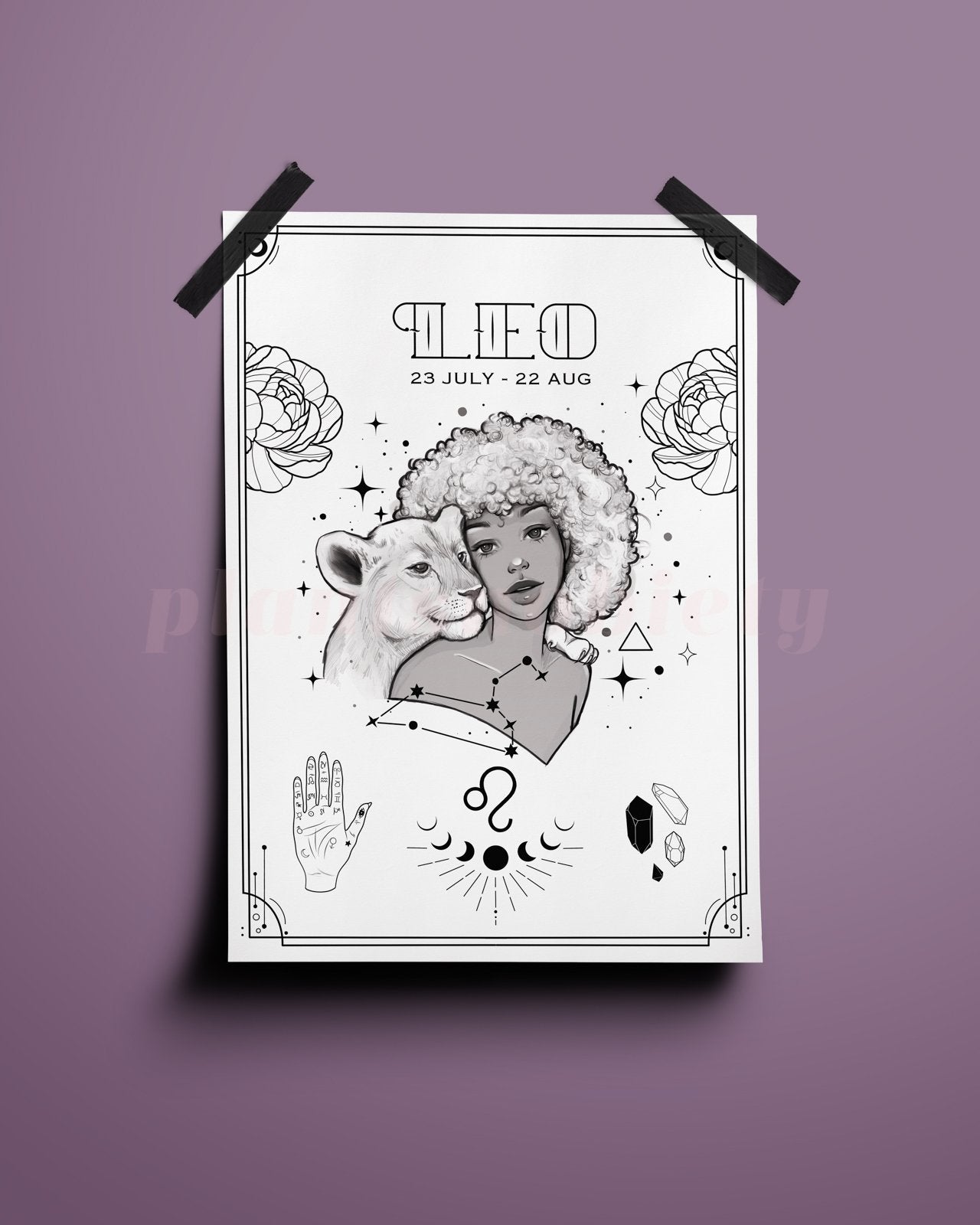 Leo Wall Art Print - plantsnobiety