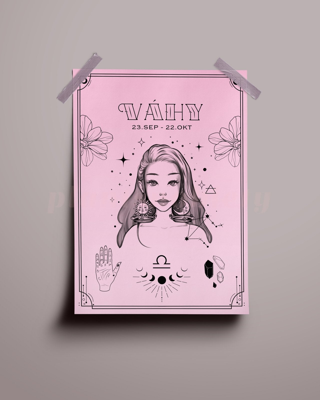 Libra Wall Art Print - plantsnobiety