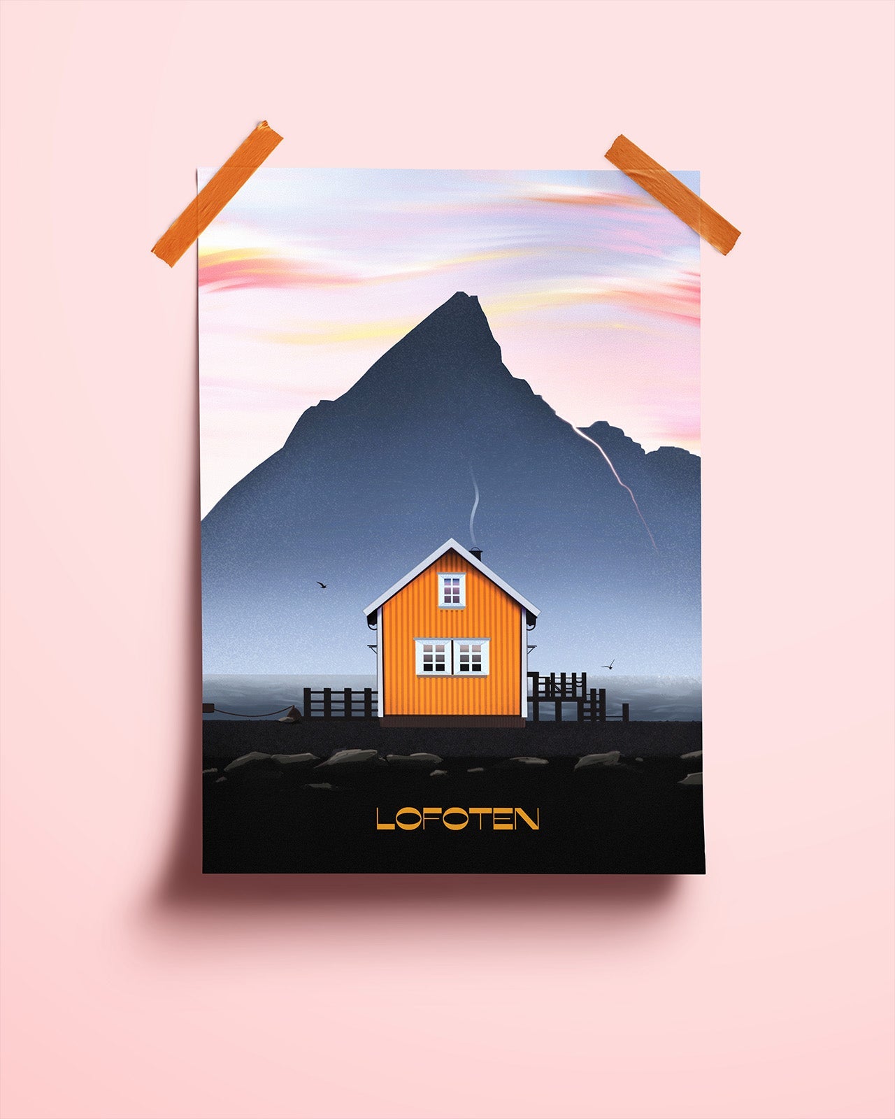 Lofoten Travel Poster - plantsnobiety