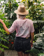 Monsteras Under My Bed Pink T-shirt - plantsnobiety