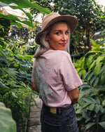 Monsteras Under My Bed Pink T-shirt - plantsnobiety