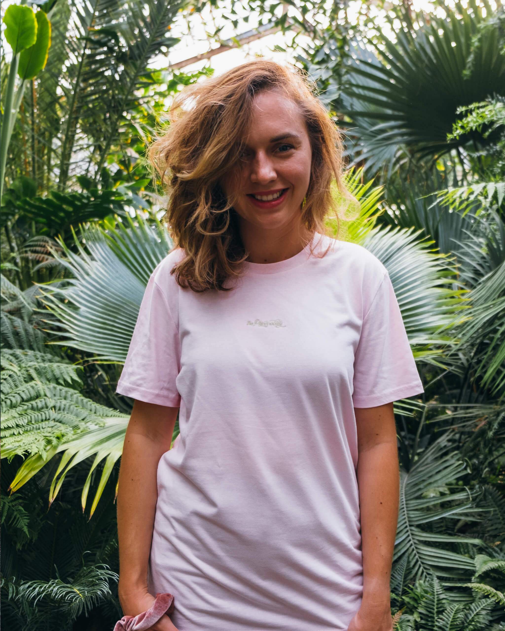 Monsteras Under My Bed Pink T-shirt - plantsnobiety