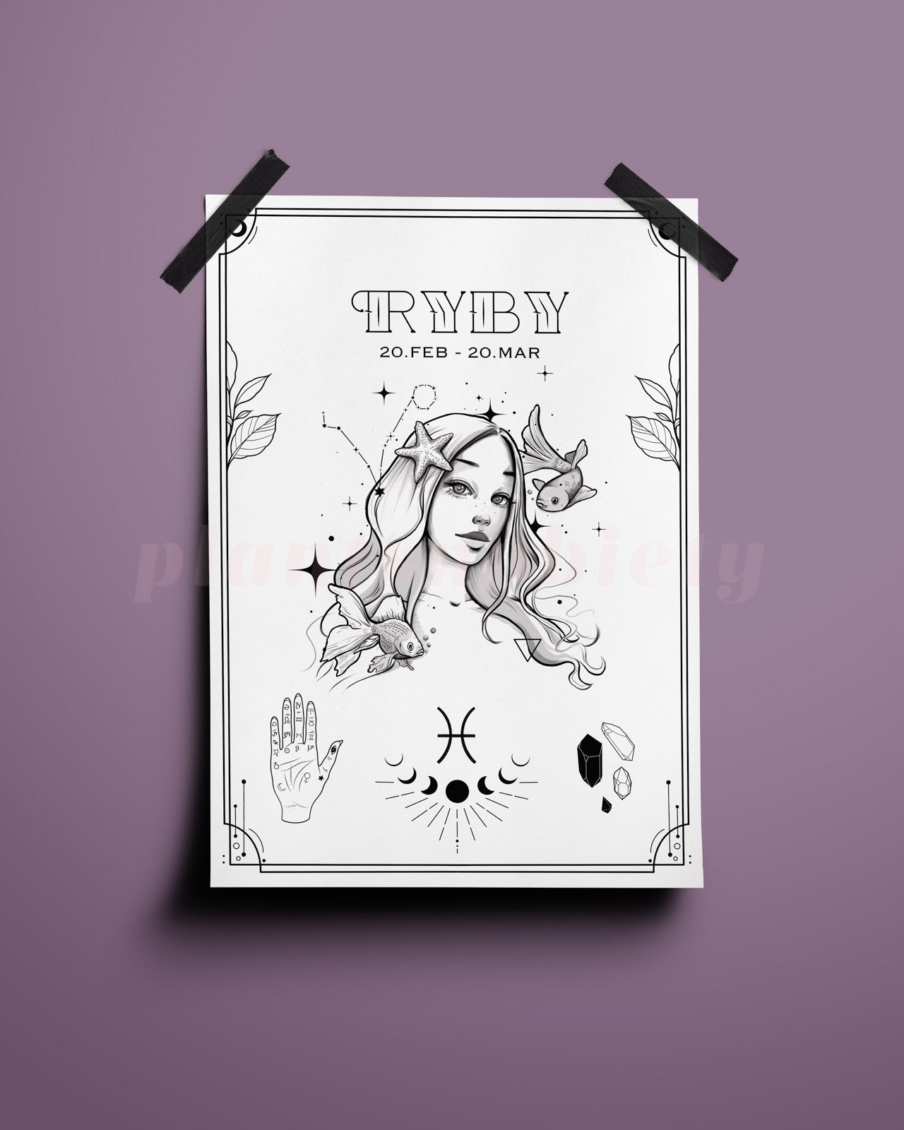 Pisces Wall Art Print - plantsnobiety