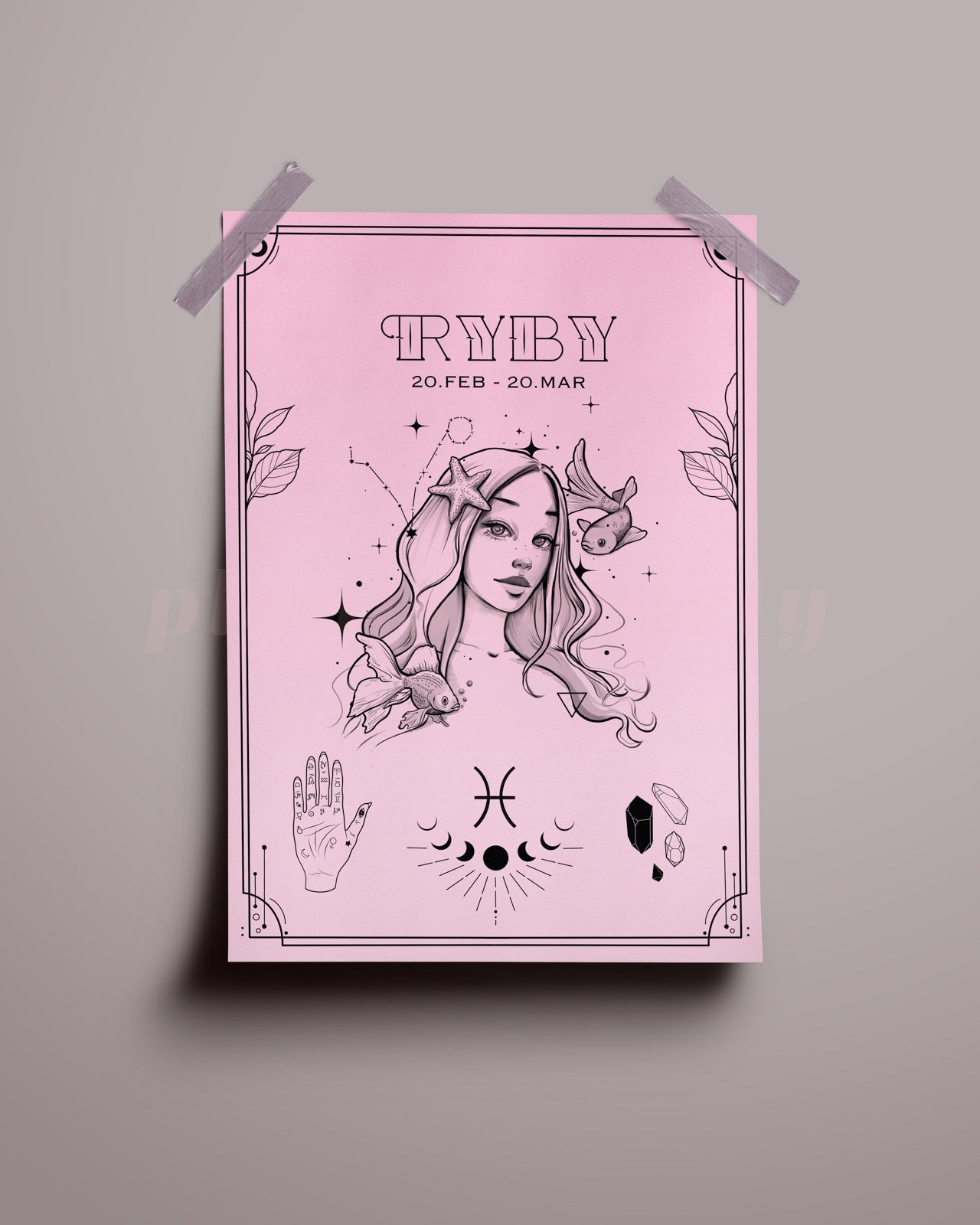 Pisces Wall Art Print - plantsnobiety