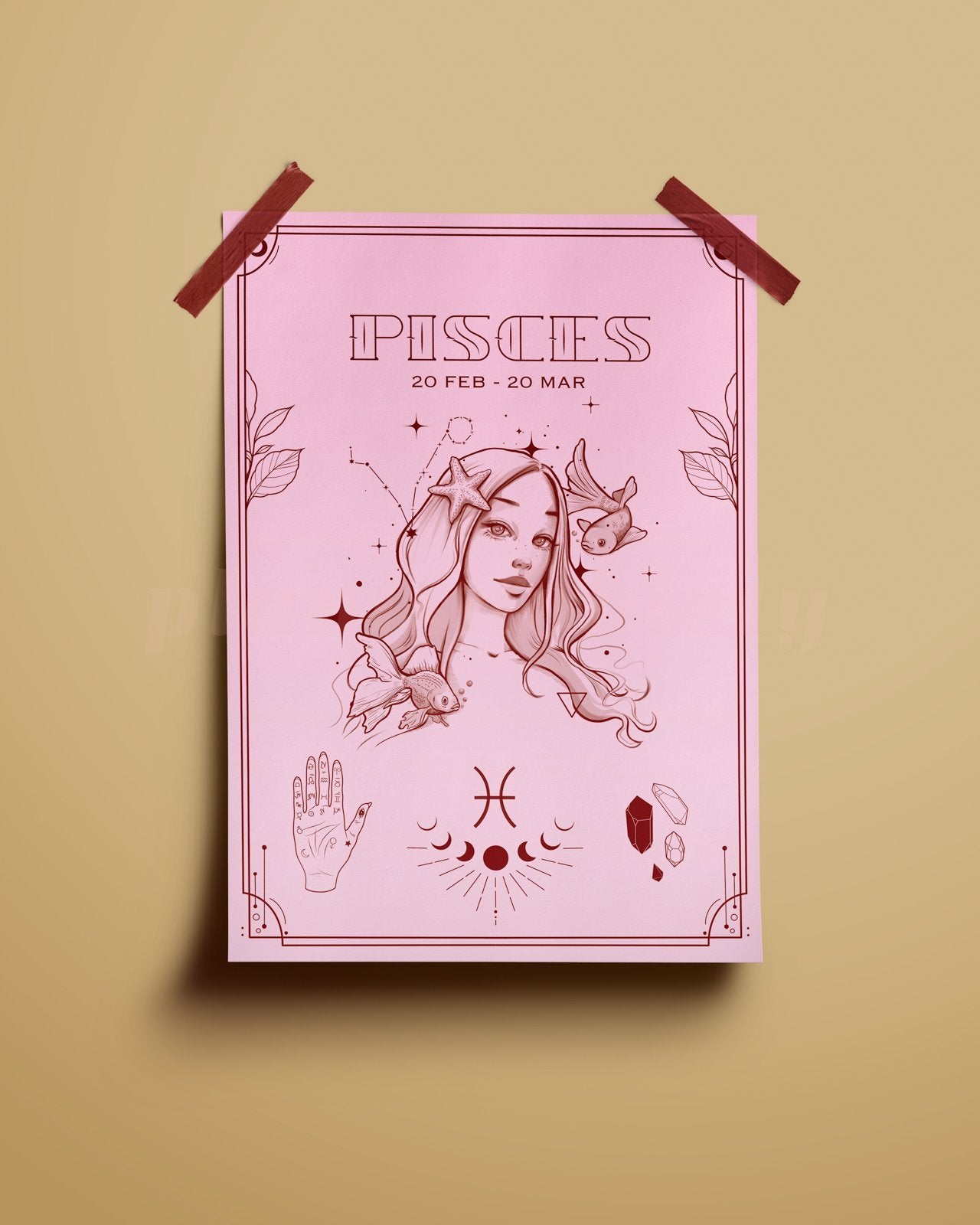 Pisces Wall Art Print - plantsnobiety