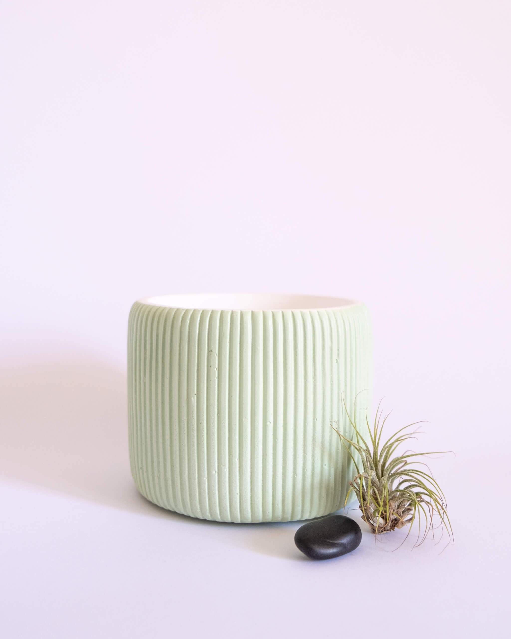 Round Ribbed Pot (M) - plantsnobiety