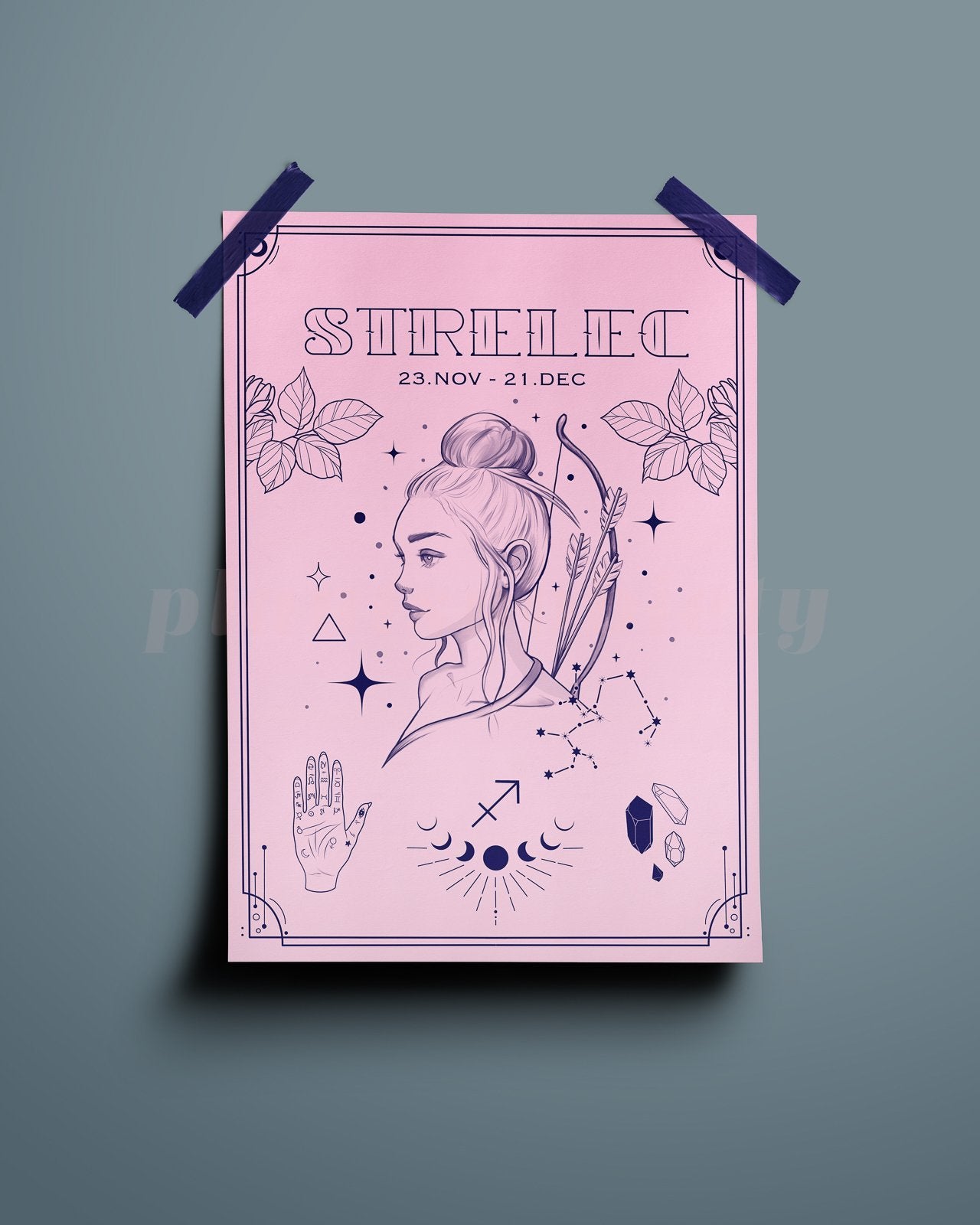 Sagittarius Wall Art Print - plantsnobiety