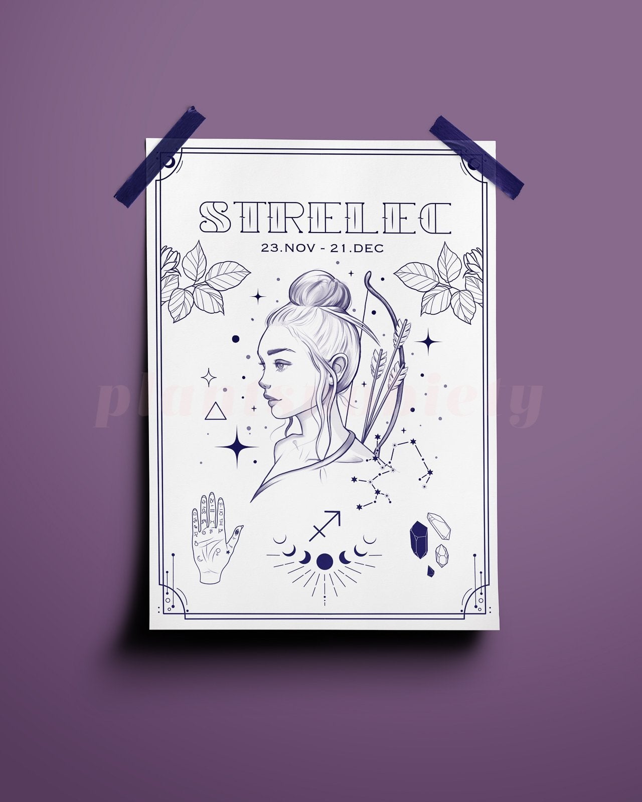 Sagittarius Wall Art Print - plantsnobiety