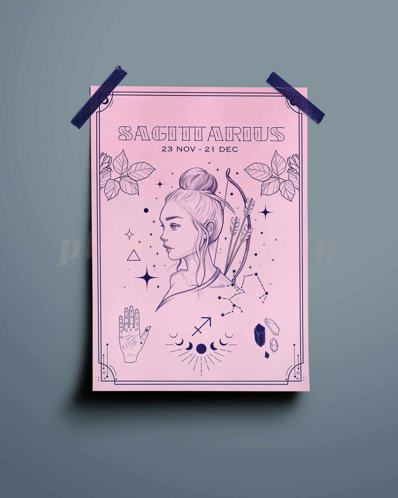 Sagittarius Wall Art Print - plantsnobiety