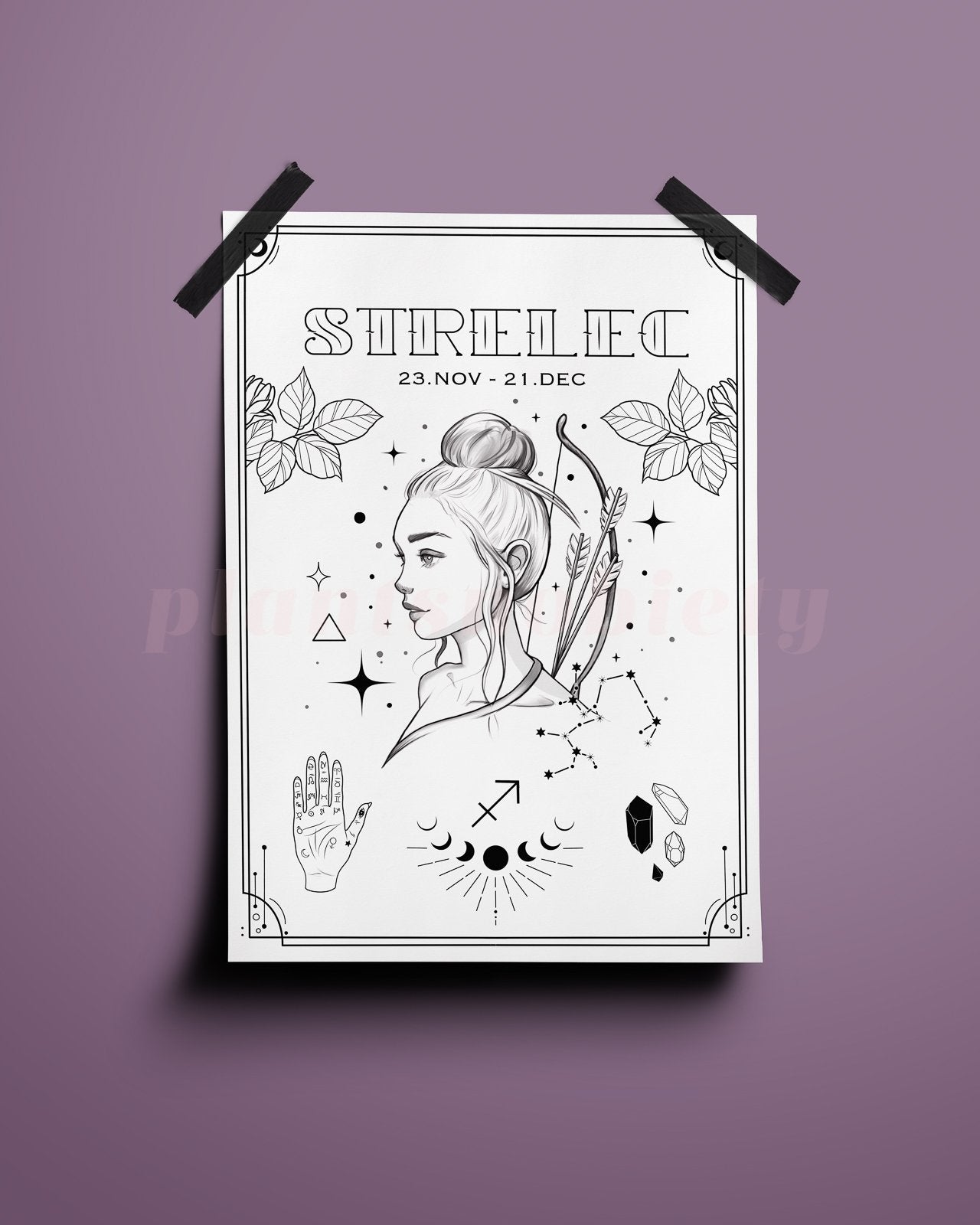 Sagittarius Wall Art Print - plantsnobiety