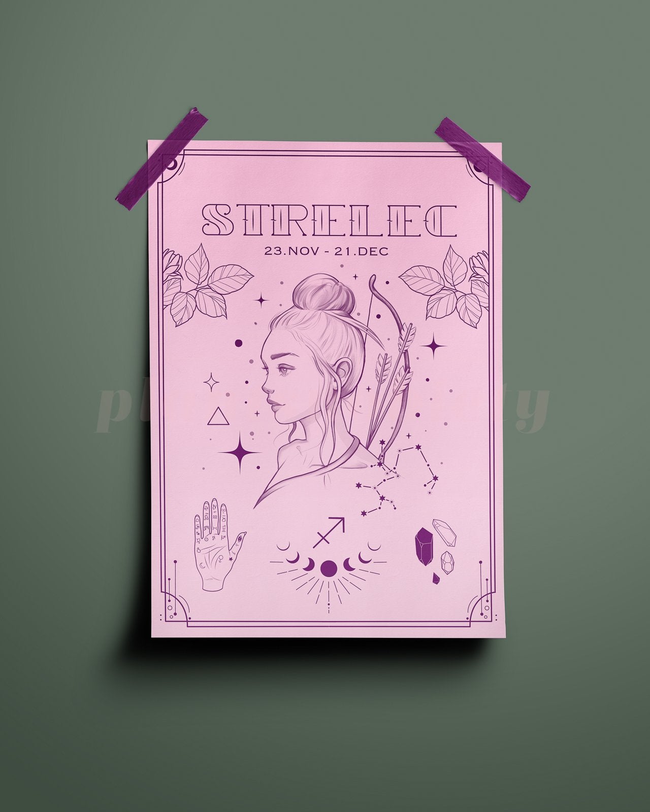 Sagittarius Wall Art Print - plantsnobiety