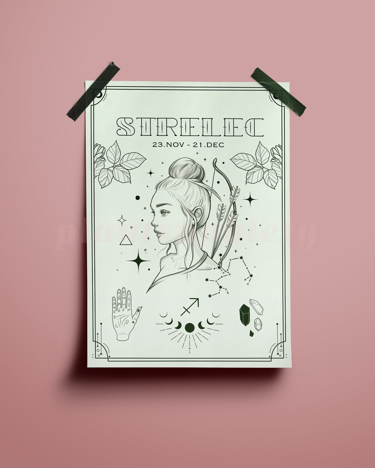 Sagittarius Wall Art Print - plantsnobiety