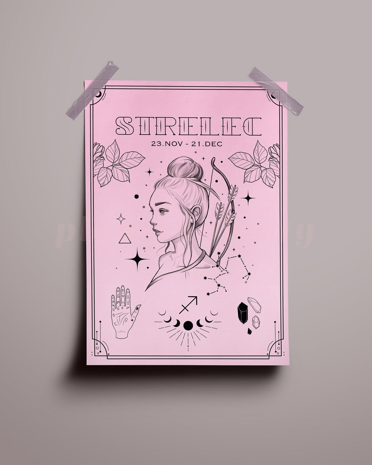 Sagittarius Wall Art Print - plantsnobiety