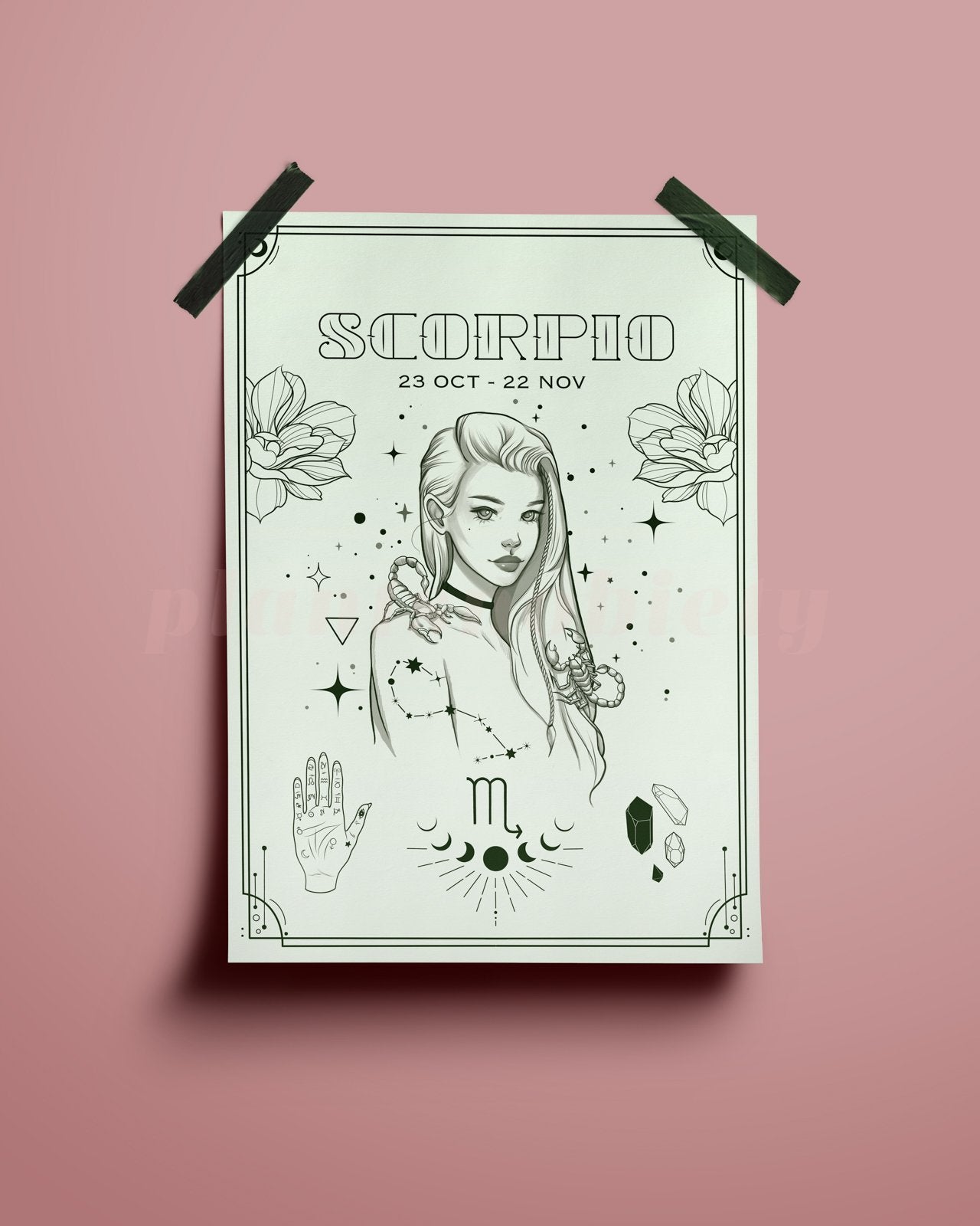 Scorpio Wall Art Print - plantsnobiety