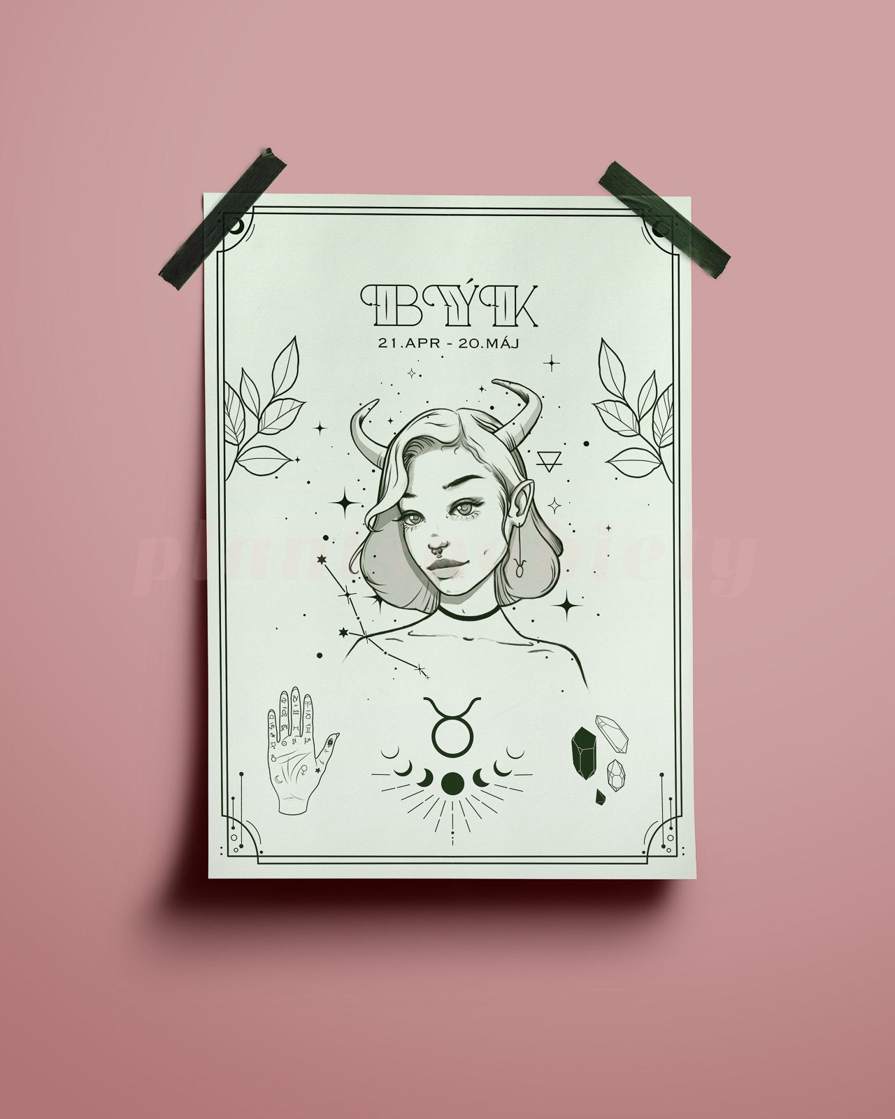 Taurus Wall Art Print - plantsnobiety