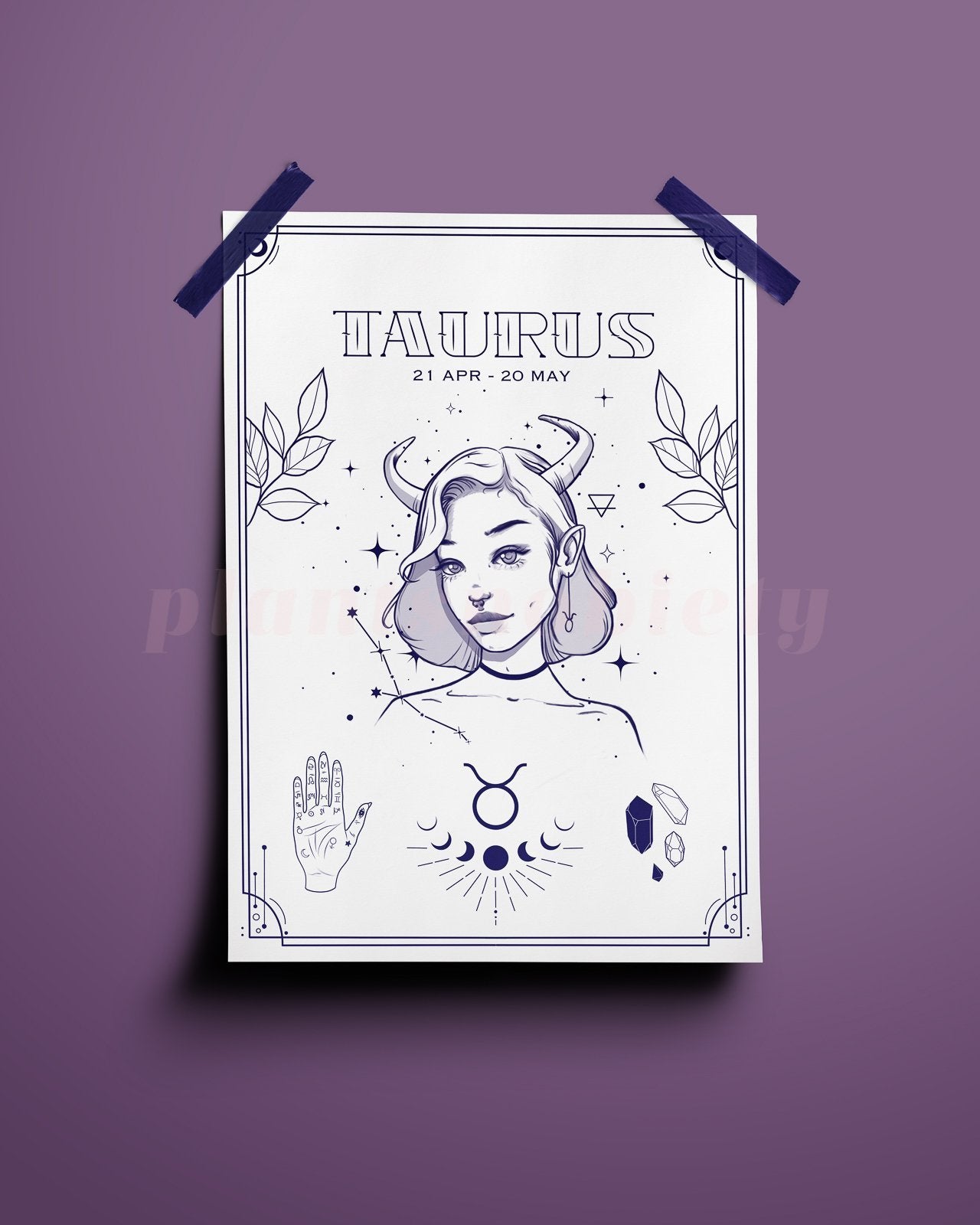 Taurus Wall Art Print - plantsnobiety
