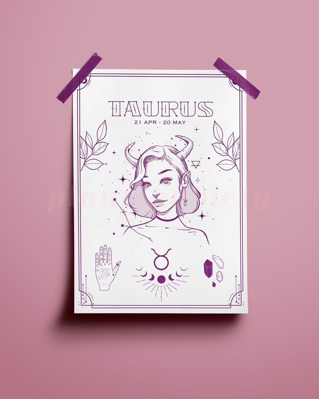 Taurus Wall Art Print - plantsnobiety