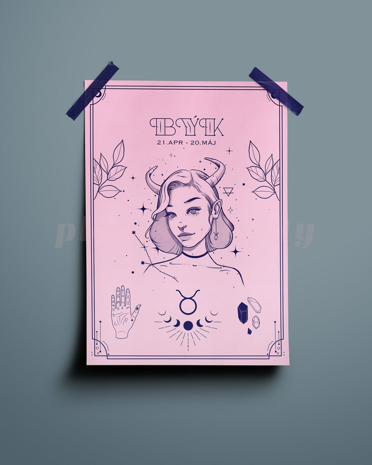 Taurus Wall Art Print - plantsnobiety