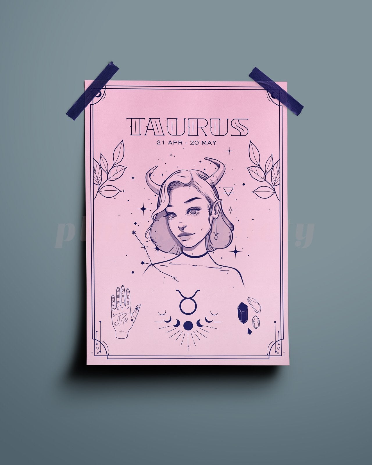 Taurus Wall Art Print - plantsnobiety