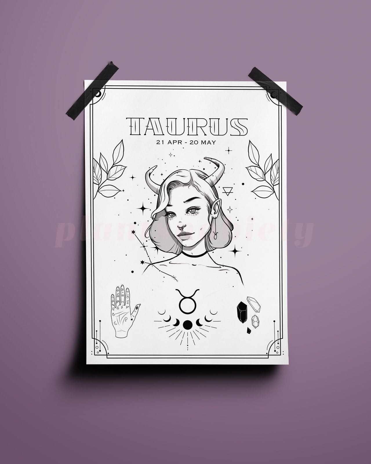 Taurus Wall Art Print - plantsnobiety