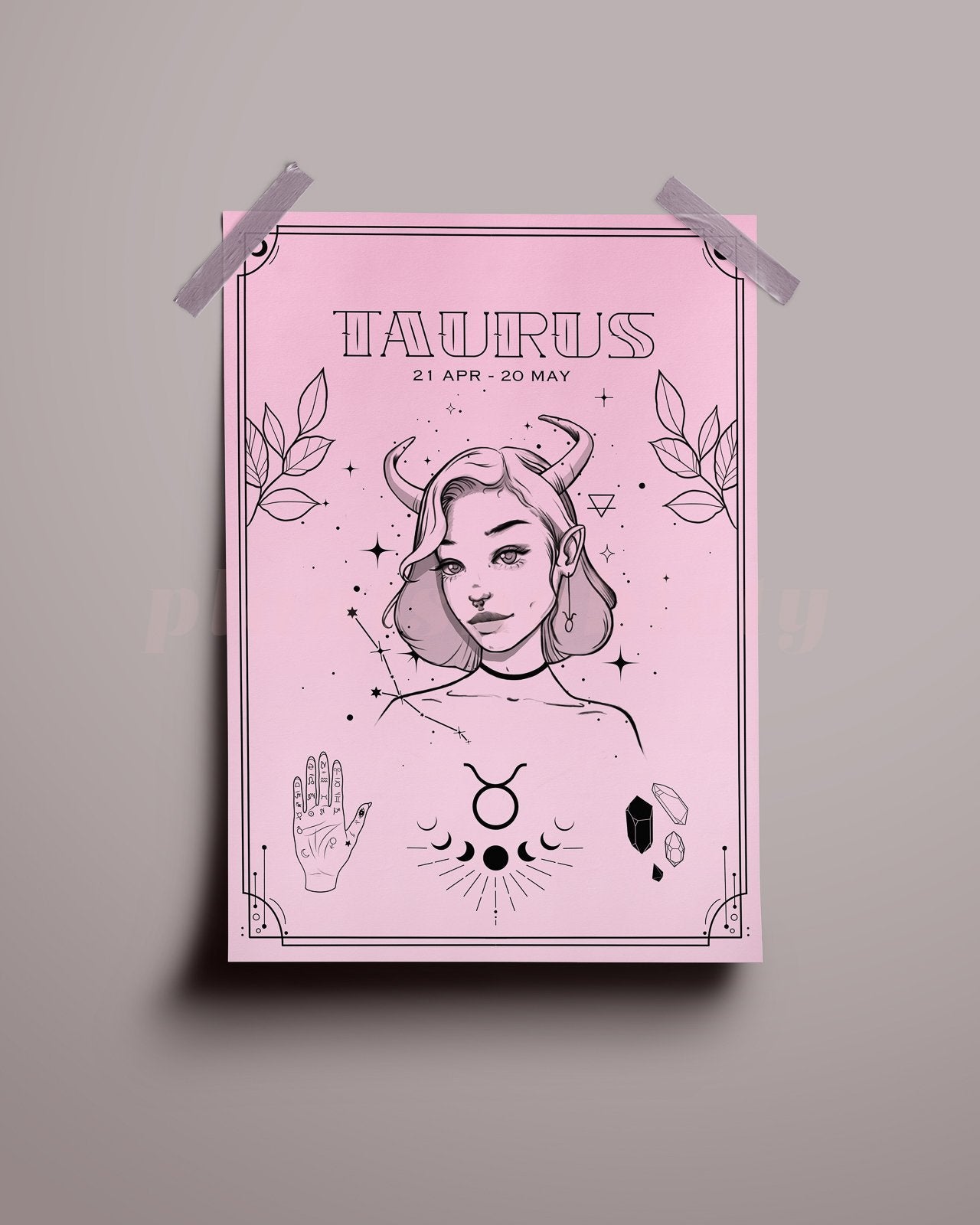 Taurus Wall Art Print - plantsnobiety
